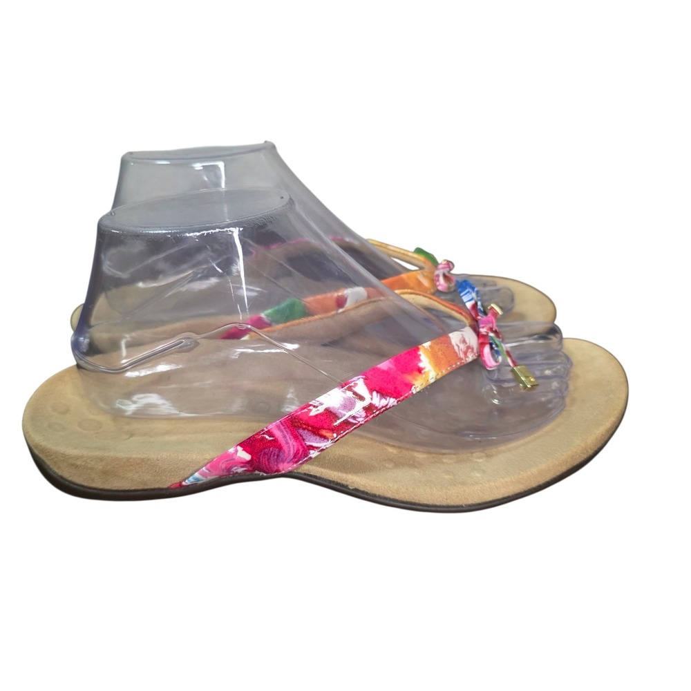 Vionic Multicolor Floral Satin Thong Sandals - Picture 4 of 8